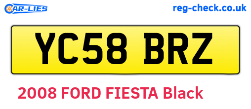 YC58BRZ are the vehicle registration plates.