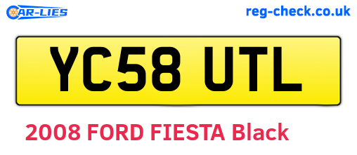 YC58UTL are the vehicle registration plates.