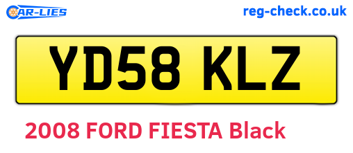 YD58KLZ are the vehicle registration plates.
