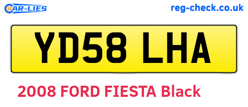 YD58LHA are the vehicle registration plates.