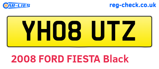 YH08UTZ are the vehicle registration plates.