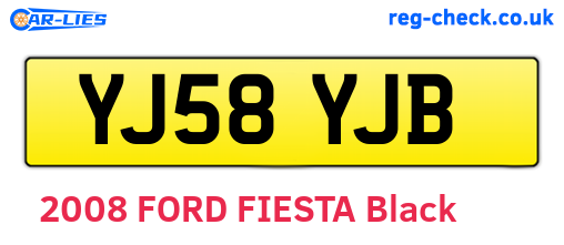 YJ58YJB are the vehicle registration plates.