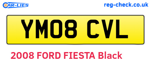 YM08CVL are the vehicle registration plates.
