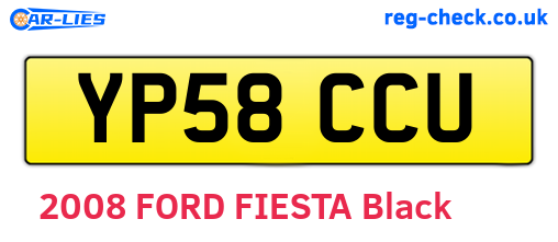 YP58CCU are the vehicle registration plates.