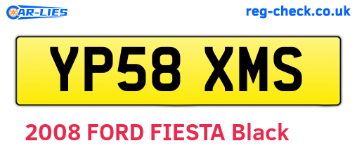 YP58XMS are the vehicle registration plates.