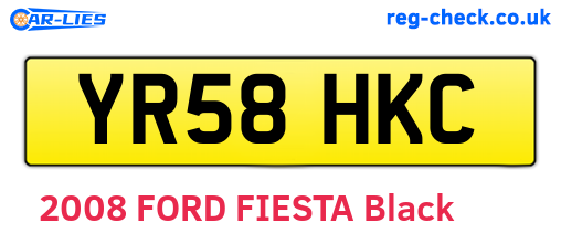 YR58HKC are the vehicle registration plates.
