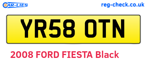 YR58OTN are the vehicle registration plates.