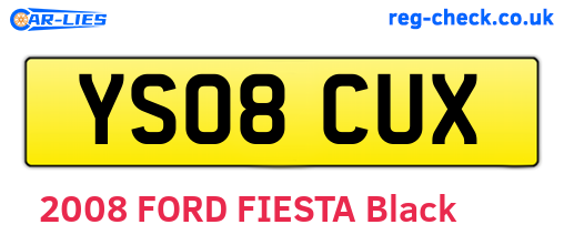 YS08CUX are the vehicle registration plates.