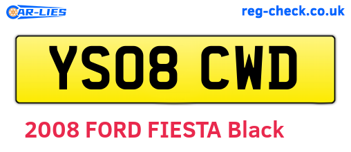 YS08CWD are the vehicle registration plates.