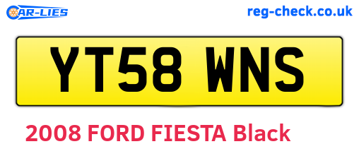 YT58WNS are the vehicle registration plates.