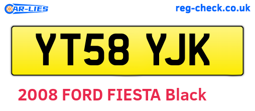 YT58YJK are the vehicle registration plates.