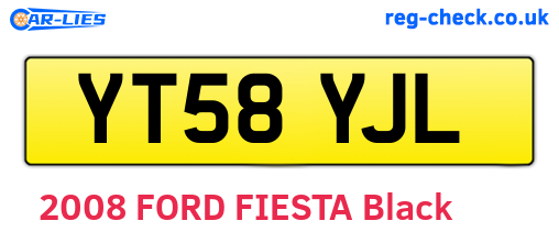 YT58YJL are the vehicle registration plates.