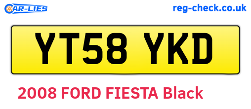YT58YKD are the vehicle registration plates.