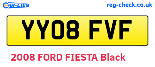 YY08FVF are the vehicle registration plates.