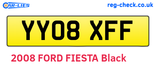 YY08XFF are the vehicle registration plates.
