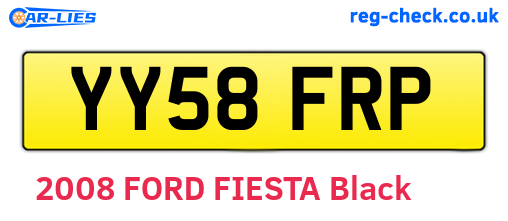 YY58FRP are the vehicle registration plates.