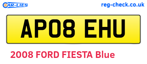 AP08EHU are the vehicle registration plates.