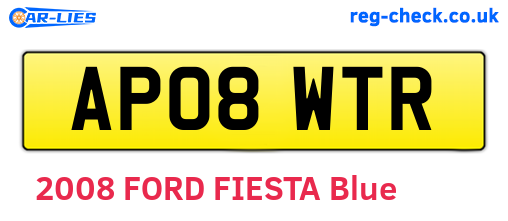 AP08WTR are the vehicle registration plates.