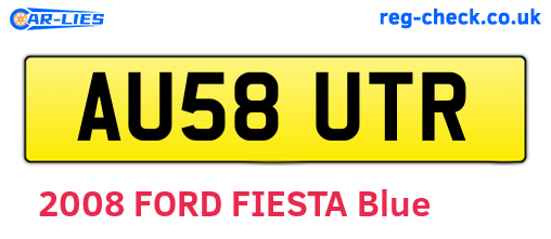 AU58UTR are the vehicle registration plates.