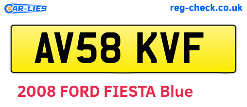 AV58KVF are the vehicle registration plates.