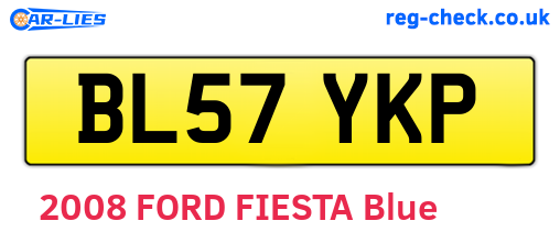 BL57YKP are the vehicle registration plates.