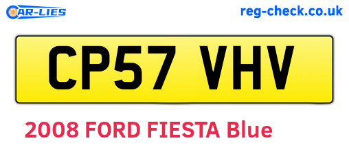 CP57VHV are the vehicle registration plates.