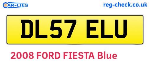 DL57ELU are the vehicle registration plates.