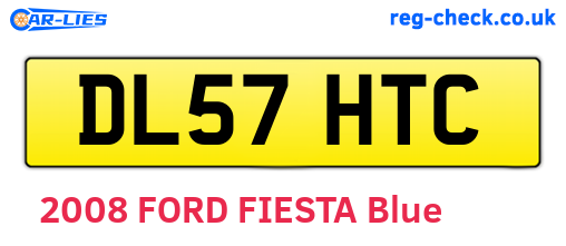 DL57HTC are the vehicle registration plates.