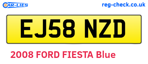 EJ58NZD are the vehicle registration plates.