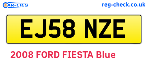 EJ58NZE are the vehicle registration plates.
