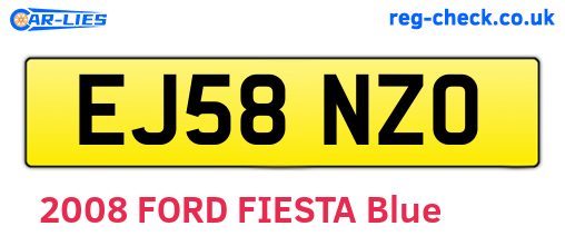 EJ58NZO are the vehicle registration plates.
