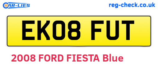 EK08FUT are the vehicle registration plates.