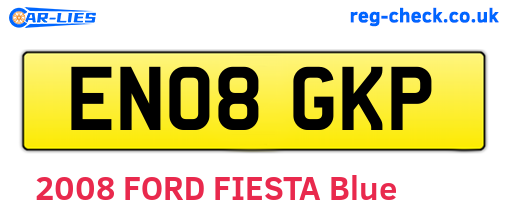 EN08GKP are the vehicle registration plates.