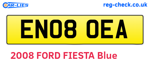EN08OEA are the vehicle registration plates.