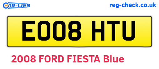 EO08HTU are the vehicle registration plates.