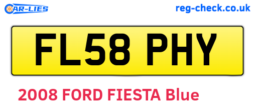FL58PHY are the vehicle registration plates.