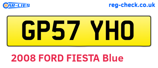 GP57YHO are the vehicle registration plates.