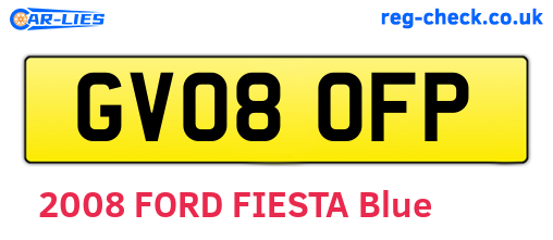 GV08OFP are the vehicle registration plates.