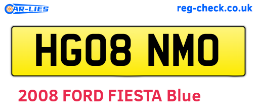 HG08NMO are the vehicle registration plates.