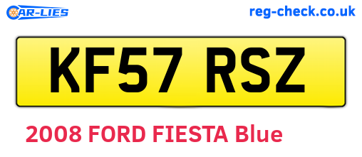 KF57RSZ are the vehicle registration plates.