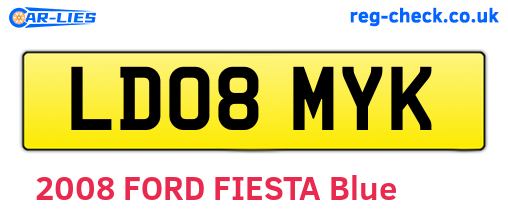 LD08MYK are the vehicle registration plates.