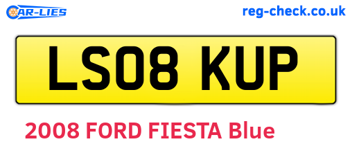 LS08KUP are the vehicle registration plates.