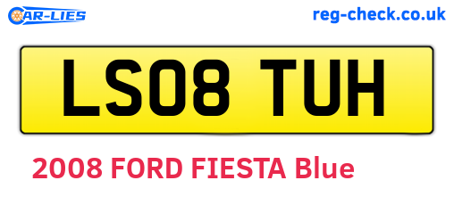 LS08TUH are the vehicle registration plates.