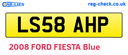 LS58AHP are the vehicle registration plates.