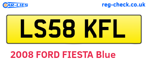 LS58KFL are the vehicle registration plates.