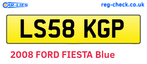 LS58KGP are the vehicle registration plates.