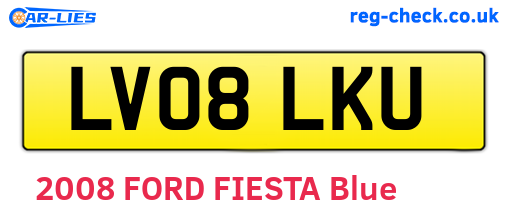 LV08LKU are the vehicle registration plates.