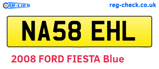 NA58EHL are the vehicle registration plates.
