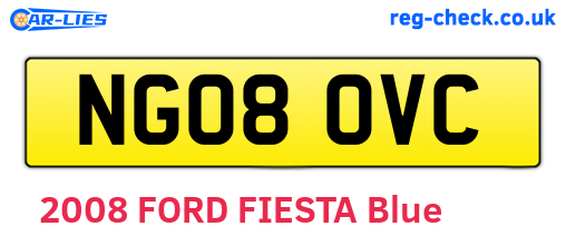 NG08OVC are the vehicle registration plates.