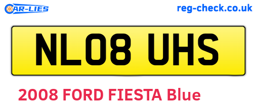 NL08UHS are the vehicle registration plates.